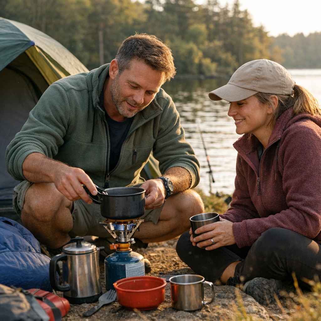 hvordan bruger man camping udstyr